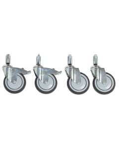 Bristol Maid Option - Castors - Pressed Steel - 125mm - 2 Braking And 2 Non Braking - Factory Fit Only [Pack Of 4]