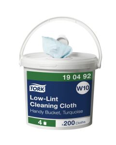 Tork Low-lint Cleaning Cloth Handy Bucket Turquoise 60m [Pack of 4]