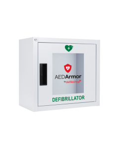 AED Armor White Metal Indoor Cabinet with Alarm