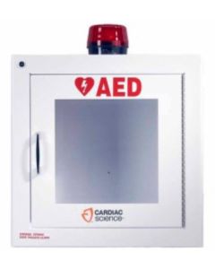 Cardiac Science AED Wall Mount Storage Case with Strobe Light Alarm, security system enabled