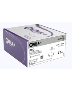 Suture Absorbable Monofilament 0 10cm x 10cm Violet Barbed 26mm Needle 1/2 Taper Point Double Armed [Pack of 12]