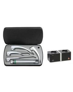 HEINE Classic+ F.O. 3.5V Laryngoscope Sets With Standard F.O. 4 LED NT Rechargeable Handle + Li-ion Battery + NT4 Table Charger [Pack of 1]