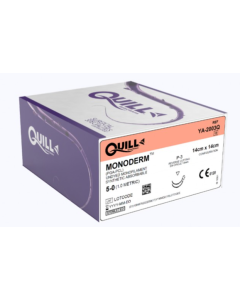 Surgical Specialties Absorbable Monofilament Barbed Suture 5/0, 14cm x 14cm, Clear, 13mm Needle, 3/8 Circle Cutting, Double Armed [Pack of 12]