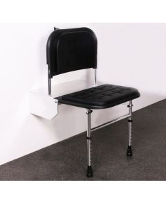 Fitzroy Doc M Padded Shower Seat with Legs - Black [Pack Of 1]