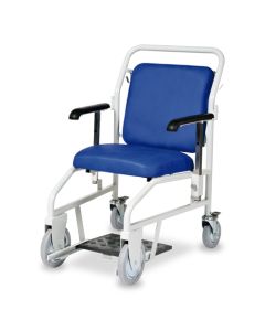 Bristol Maid Portering Chair - Rear Steer - Nesting - Sliding Foot Rest - Vinyl - Bristol Blue