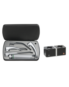HEINE Classic+ F.O. Laryngoscope Sets With Standard F.O. 4 LED NT Rechargeable Handle + Li-ion Battery + NT4 Table Charger [Pack of 1]