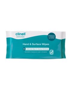 Clinell Antimicrobial Hand and Surface Wipes [Pack of 84]