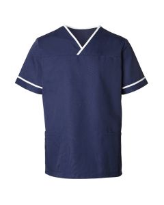 Unisex contrast trim scrub tunic