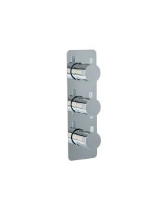 Imex Ravine Three Handle Three Outlet Concealed Shower Valve - Chrome [Pack Of 1]