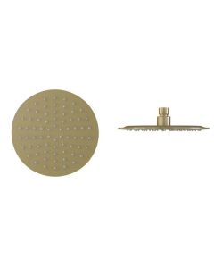 Imex Brushed Brass Slimline Shower Head - Available in 3 Sizes [Pack Of 1]