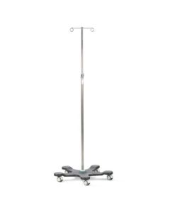 Bristol Maid Mobile Infusion Stand - Heavy Duty - Easy Clean - Polyurethane - 2 Hook - Blue