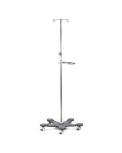 Bristol Maid Mobile Infusion Stand - Heavy Duty - Easy Clean - Polyurethane - 2 Hook - Handle - Spearmint
