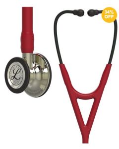 3M Littmann Cardiology IV Diagnostic Stethoscope, Burgundy Tubing, Champagne Chestpiece, Stainless Stem [Pack of 1]