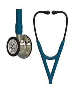 3M Littmann Cardiology IV Diagnostic Stethoscope, Caribbean Blue Tubing, Champagne Chestpiece [Pack of 1]