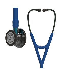 3M Littmann Cardiology IV Diagnostic Stethoscope, Navy Tubing, Black Chestpiece, Blue Stem [Pack of 1]