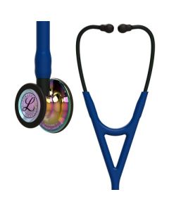 3M Littmann Cardiology IV Diagnostic Stethoscope, Navy Tubing, Black Chestpiece, Black Stem [Pack of 1]