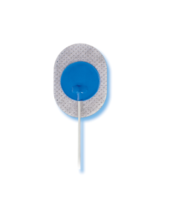 Ambu Blue Sensor NF Electrode, Neonatal solid gel 28x20mm, breathable cloth backing 28 x 20mm, 50cm colour lead, 1.5mm connector [Pack of 3]