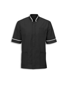 Men's Mandarin Collar Tunic Black Colour