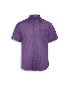 Men's Woven Colour Short Sleeved Shirt