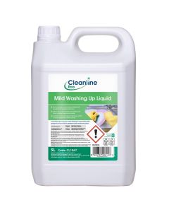 Cleanline Eco Mild Washing Up Liquid 5 Litre [Pack of 1]