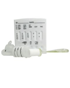 10 SALIVA DRUG TEST (COC/AMP/OPI/THC/MDMA/BZO/METH/COT/K2/KET) [Pack of 25]