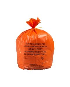 Orange Clinical Bag - Heavy Duty Orange Waste Bag – Large 12kg – Printed [Pack of 1]