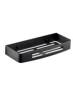 Gedy Nerva Rectangular Shower Basket - Matt Black [Pack Of 1]