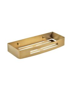 Gedy Nerva Rectangular Shower Basket - Brushed Brass [Pack Of 1]