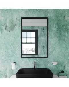 Origins Living Docklands Rectangular Bathroom Mirror - Black [Pack of 1]