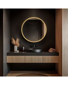 Origins Living Luxor Illuminated Mirror - Matte Black & Gold [Pack of 1]