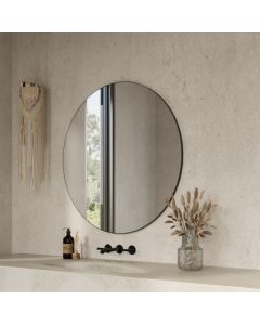 Origins Living Oslo Round Mirror - Black - Available in 3 Sizes [Pack of 1]