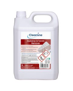 Cleanline Destainer & Tannin Remover 5 Litre [Pack of 4]