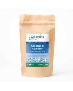 Cleanline Eco Cleaner & Sanitiser T2 Bottle Sachet [Pack of 20]