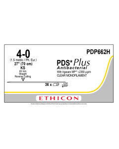 PDP662H - 4-0 PDS PLUS UNDYED 1X27" (70 cm) KS [Pack of 36]