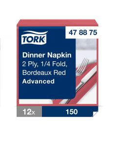 Tork Dinner Napkin Bordeaux Red [Pack of 1800]