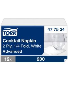 Tork Cocktail Napkin White [Pack of 2400]