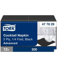 Tork Cocktail Napkin Black [Pack of 1200]