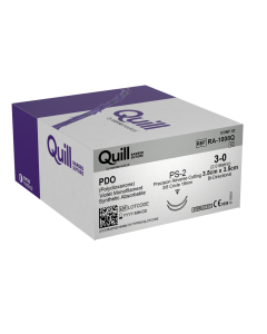 Surgical Specialties Absorbable Monofilament Suture, Violet, 3/0, 3.5cm x 3.5cm, Barbed, 18mm 3/8 Circle Cutting Needle, Double Armed [Pack of 12]
