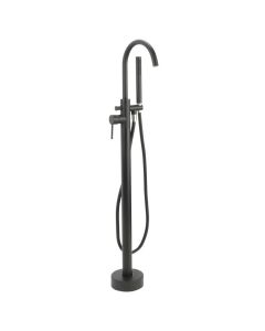 Sagittarius Ergo Matt Black Floor Standing Bath Shower Mixer & Kit [Pack of 1]