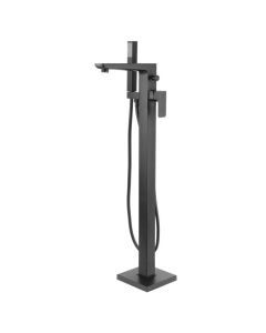 Sagittarius Ravenna Matt Black Floor Standing Bath Shower Mixer & Kit [Pack of 1]