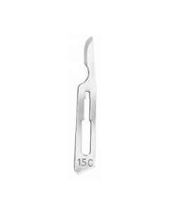 Swann Morton SM0321 Surgical Scalpel Blade No.15C - Stainless Steel - Sterile - Pack of 100