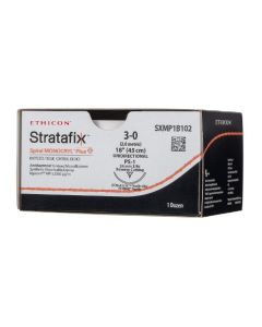 SXMP1B102 - 3-0 STRATAFIX SPIRAL MONOCRYL PLUS UNDYED 45CM PS-1 [Pack of 12]