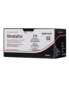 SXMP1B107 - 3-0 STRATAFIX SPIRAL MONOCRYL PLUS UNDYED 45CM PS-2 [Pack of 12]