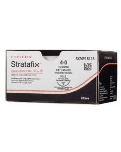 SXMP1B118 - 4-0 STRATAFIX SPIRAL MONOCRYL PLUS UNDYED 45CM PS-2 [Pack of 12]