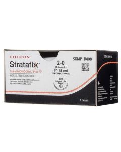 SXMP1B408 - 2-0 STRATAFIX SPIRAL MONOCRYL PLUS UNDYED 15CM SH [Pack of 12]