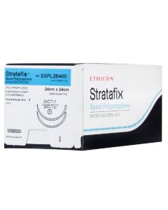 SXPL2B400 - 1 STRATAFIX SPIRAL POLYPROPYLENE UNDYED 24CM X24CM CT-1 BIDIRECTIONAL [Pack of 12]
