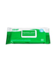 Clinell Universal Wipes Adhesive Back Pack of 50