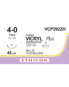 VICRYL PLUS CT UD 45CM M1.5 USP4-0 S/A FS-2 [Pack of 36]