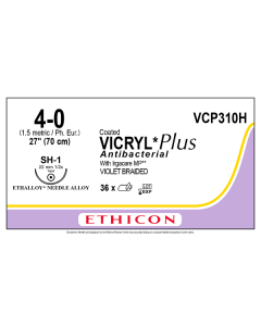VCP310H - 4-0 COATED VICRYL PLUS VIOLET 1X27" SH-1(70 cm) [Pack of 36]