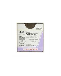 Vicryl W9074 3/8 Circle Taper Point Needle (4/0) Suture